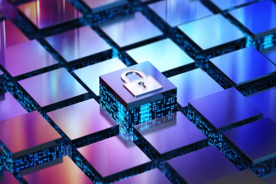 Information blocks protected with lock and key.